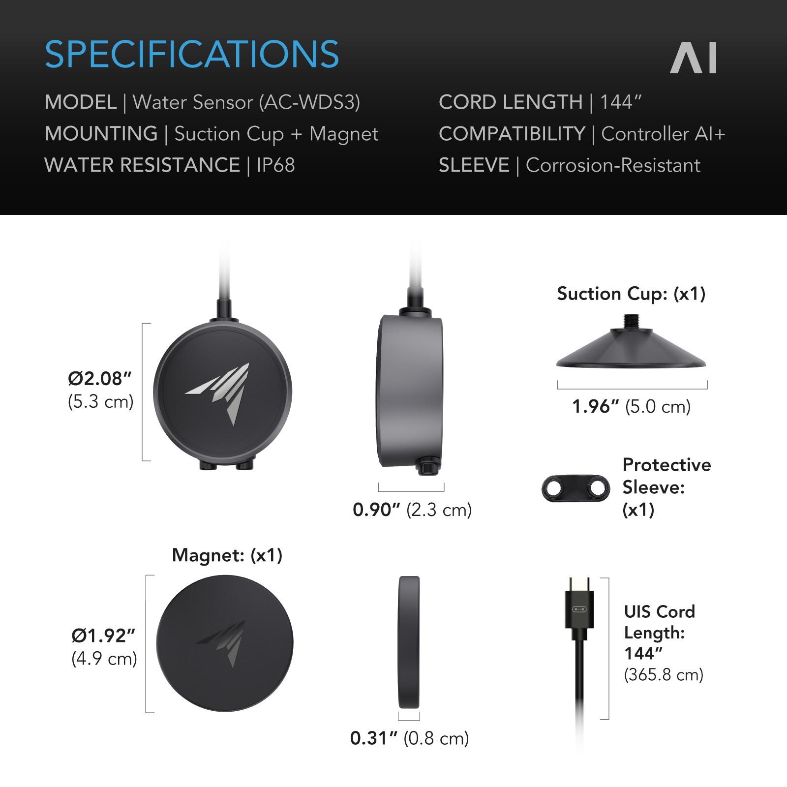 AC Infinity AI Water Sensor for Liquid Presence Detection IP68 - slika 6