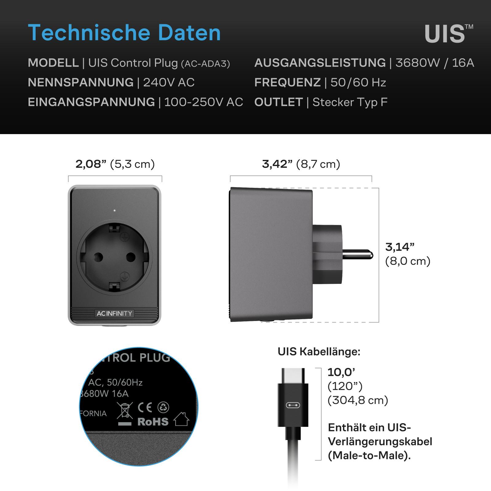 AC Infinity UIS Control Plug for Outlet Powered Equipment - Image 7